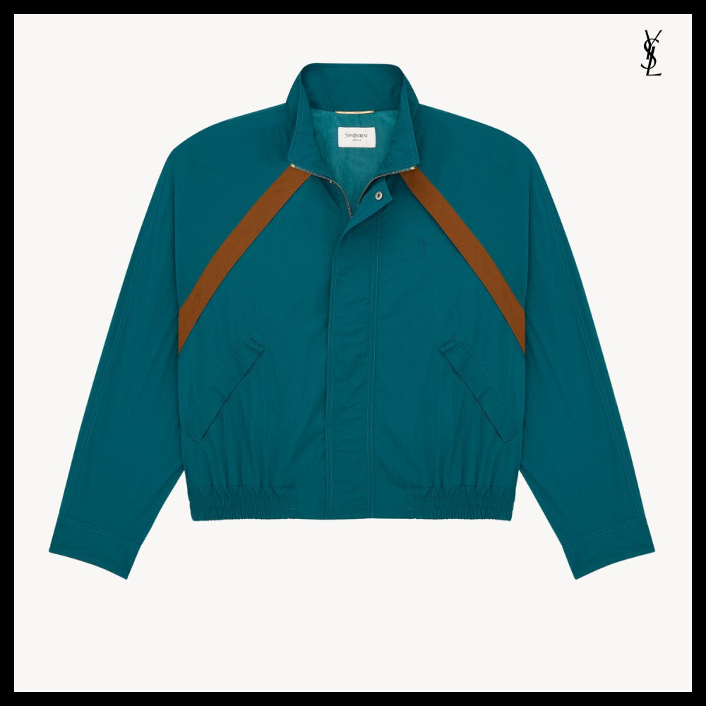 【Saint Laurent】Nylon Faille CASSANDRE Windbreaker