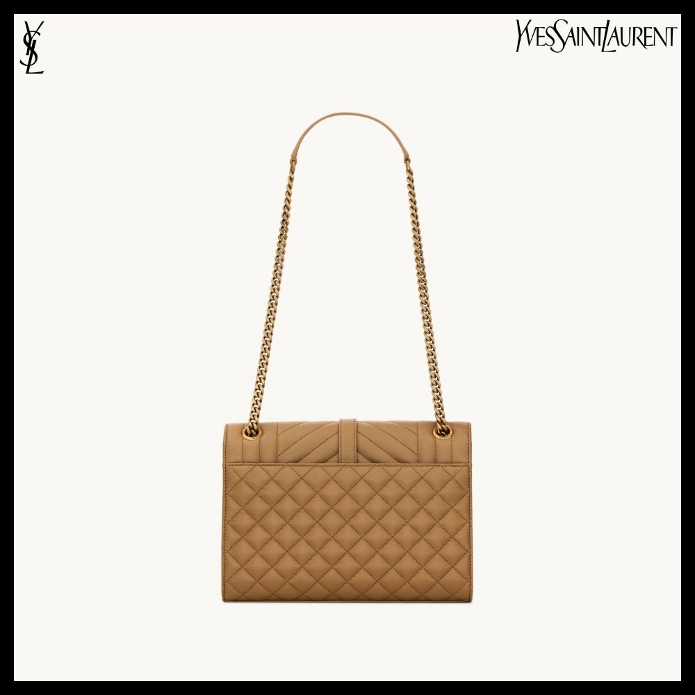 【Saint Laurent】Suede Envelope Medium Bag