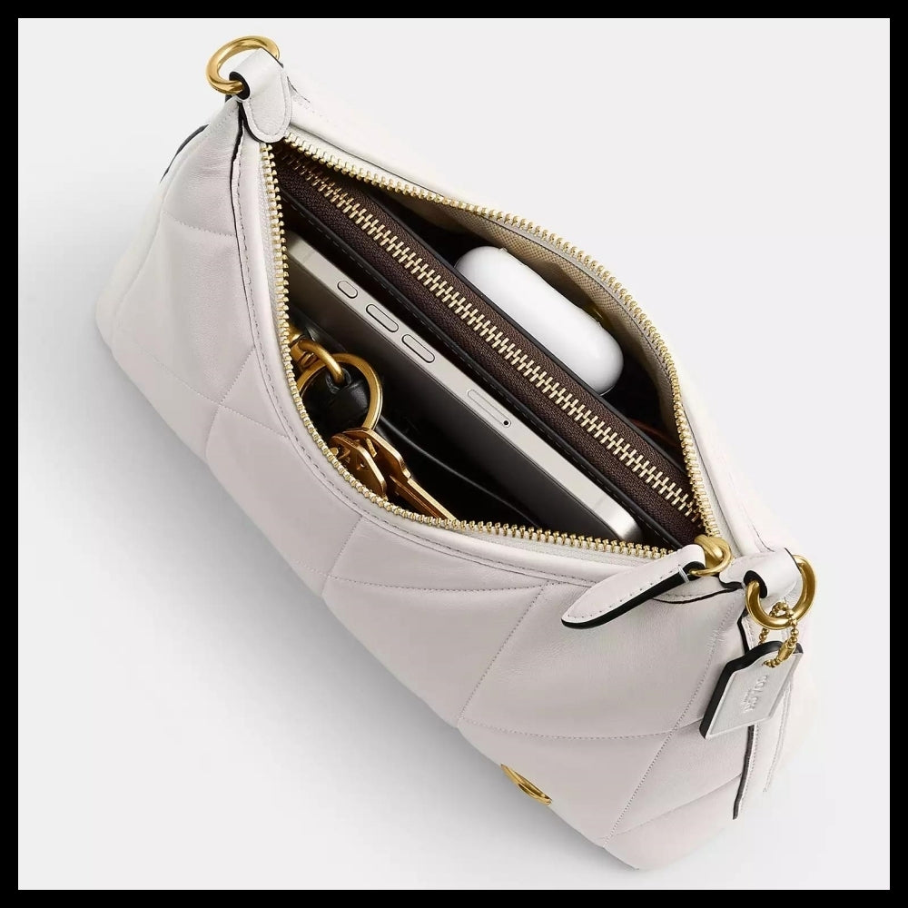 【Coach】Juliet Shoulder Bag 25 With Quilting Chalk