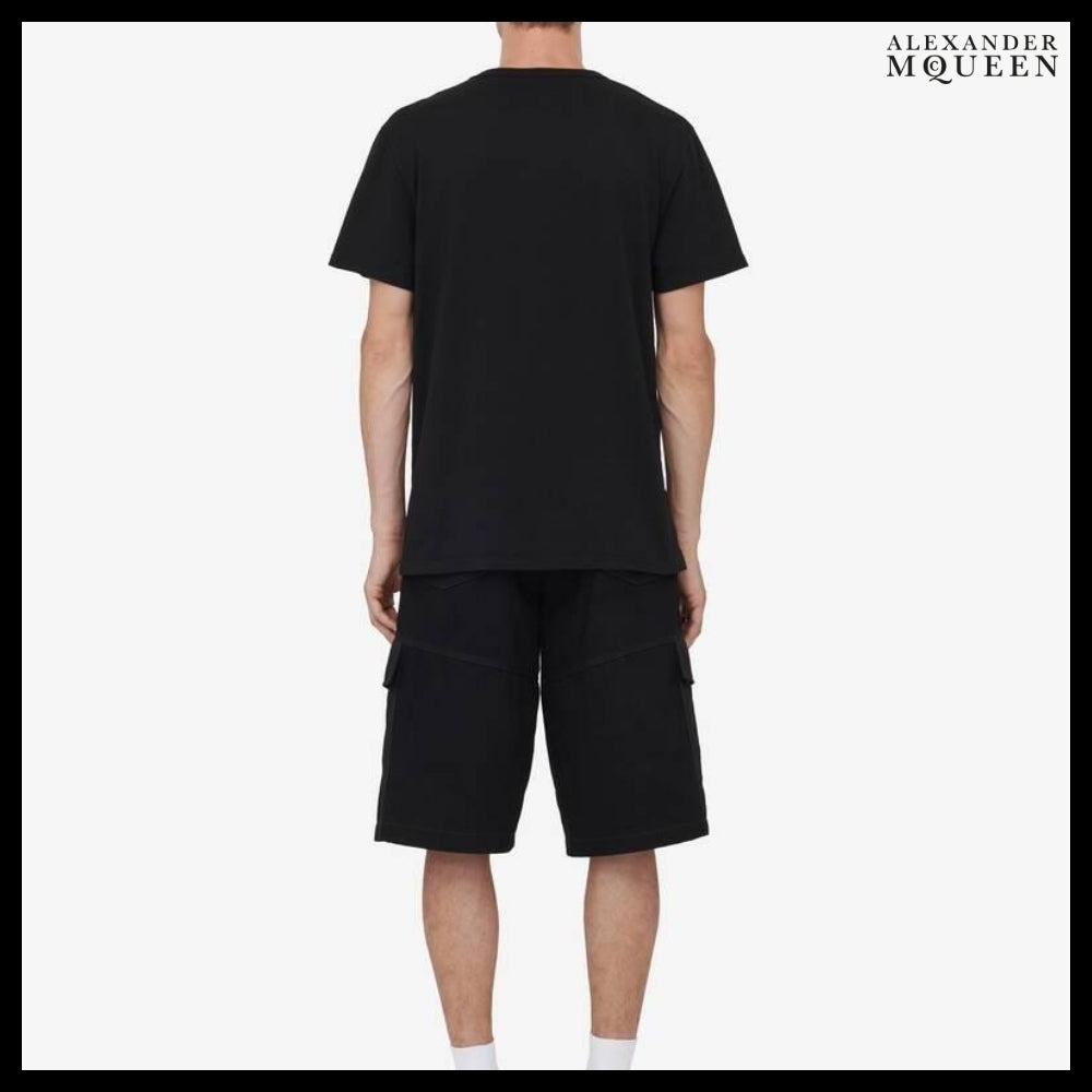 【Alexander Mcqueen】Crystal Skull T-shirt in Black/White
