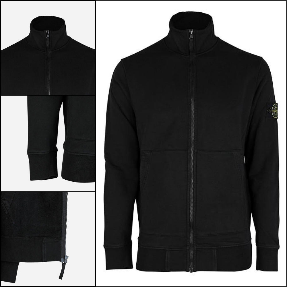 【Stone Island】Wappen Pocket Zip-up Jacket Black