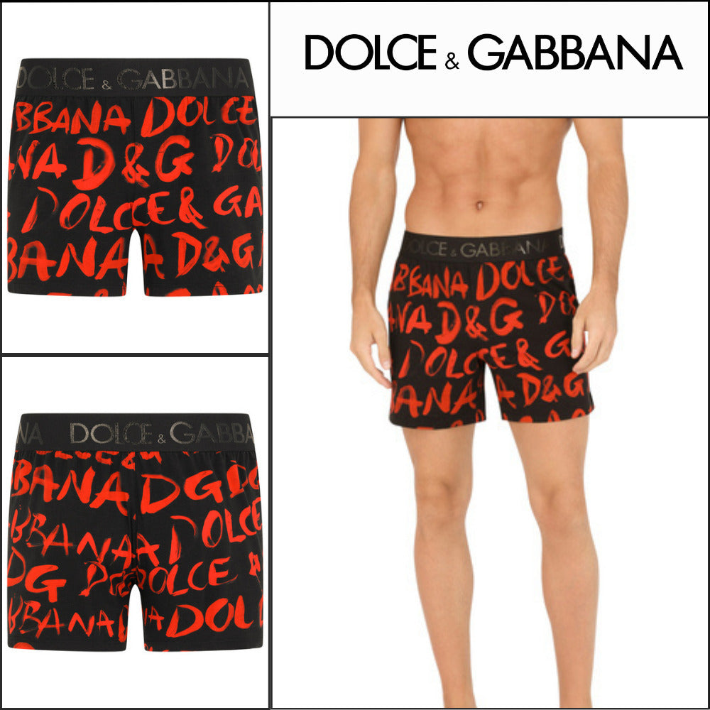 【Dolce & Gabbana】LOGO PRINT TWO-WAY STRETCH JERSEY BOXER