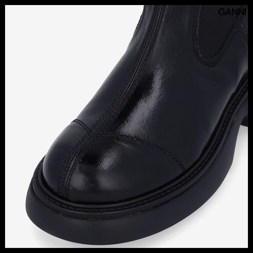 【Ganni】Everyday Mid Chelsea Boots Black