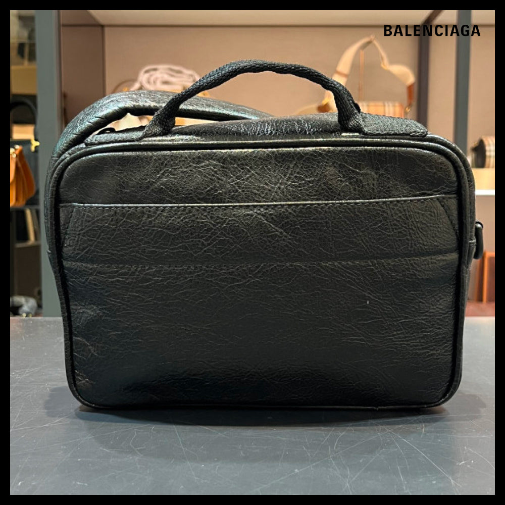 【BALENCIAGA】Army Pouch Crossbody Messenger Bag Black