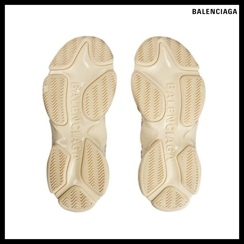 【BALENCIAGA】Triple S Sneaker DIY Metal White Red