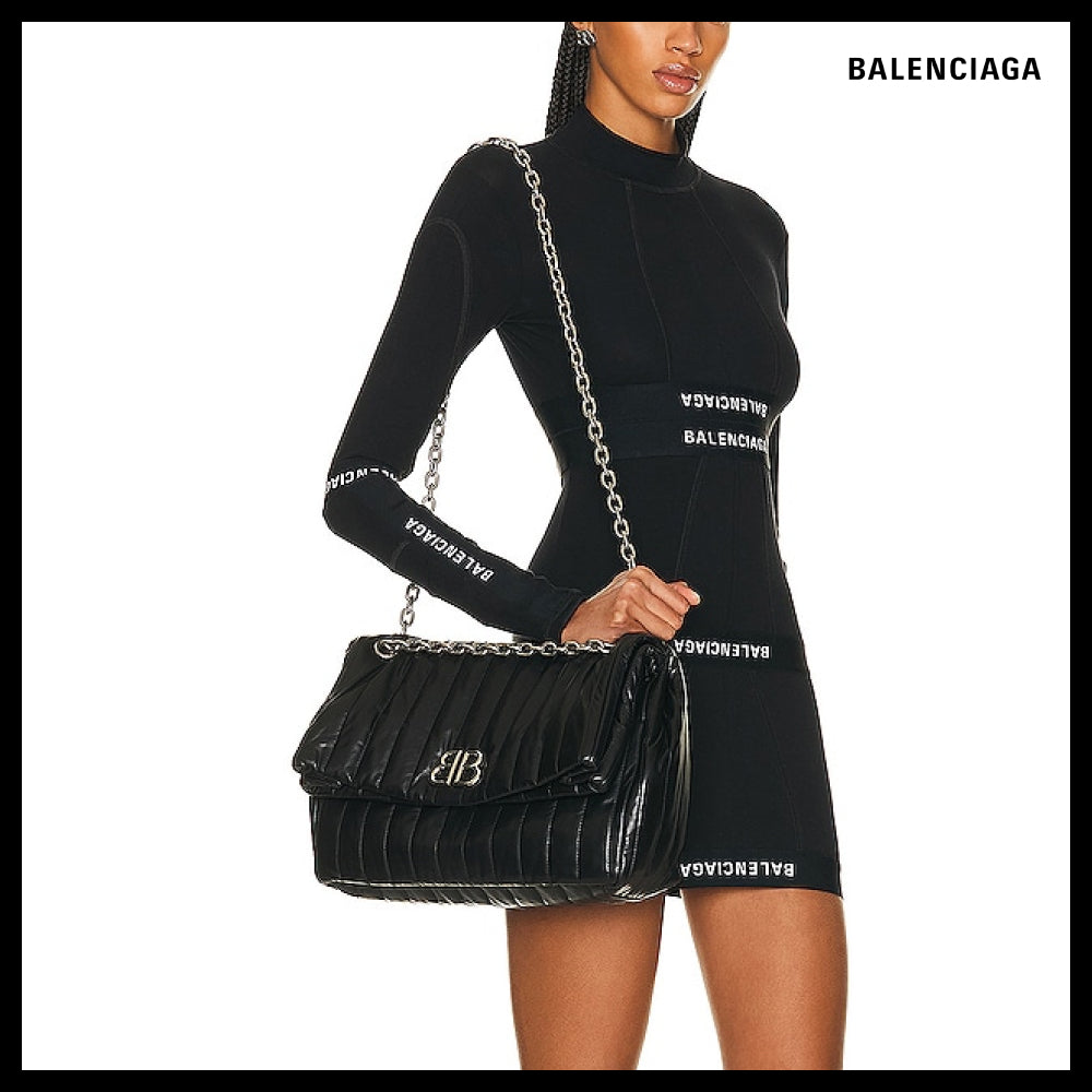 【BALENCIAGA】Monaco Medium Chain Bag Quilted