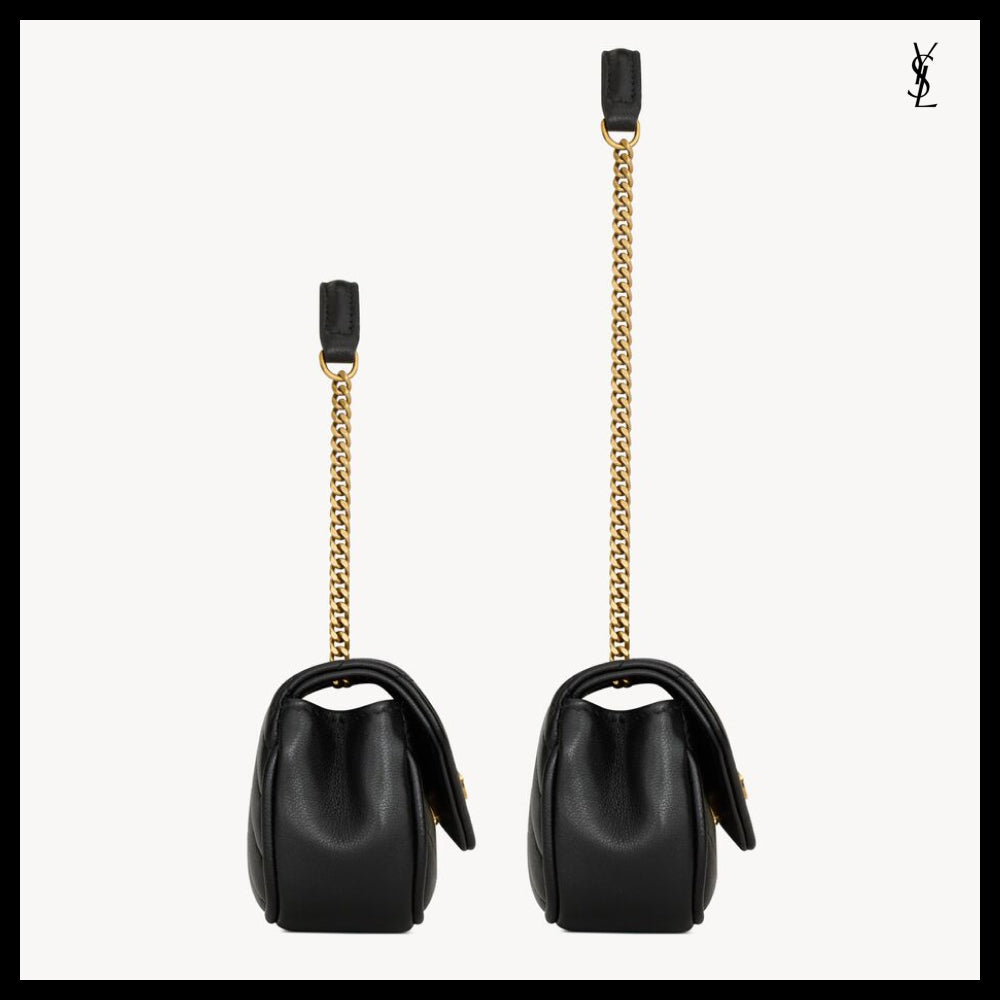 【Saint Laurent】Lambskin LOULOU Micro Bag Black