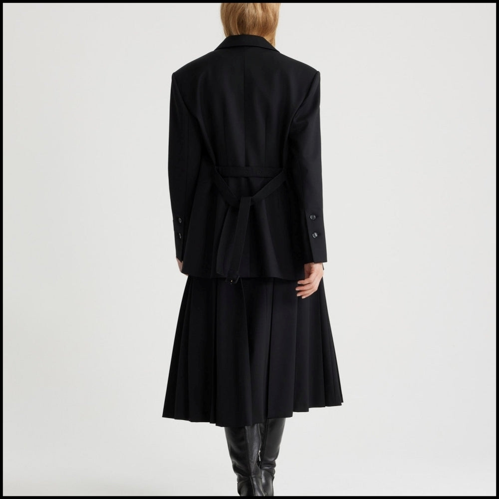 【PATOU】Technical Wool Belt Jacket