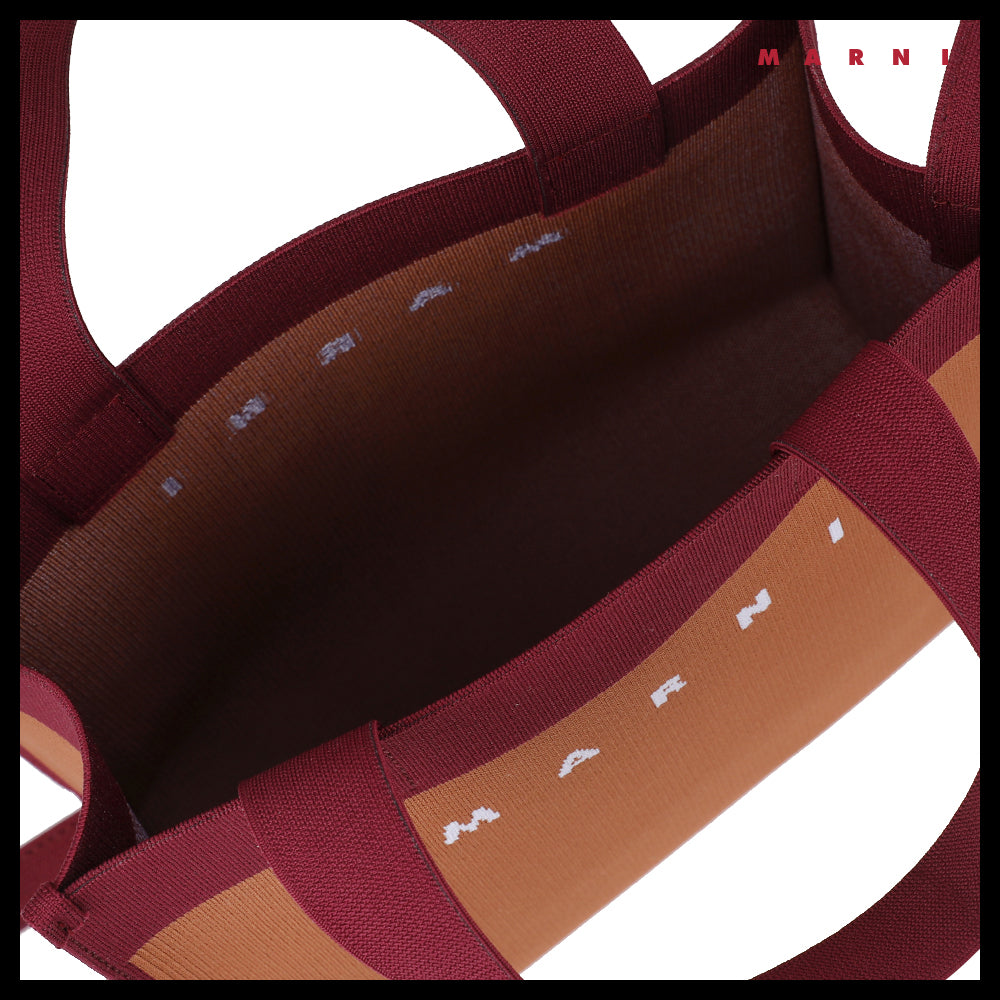 【MARNI】Women's Jacquard Small Tote Shoulder Bag
