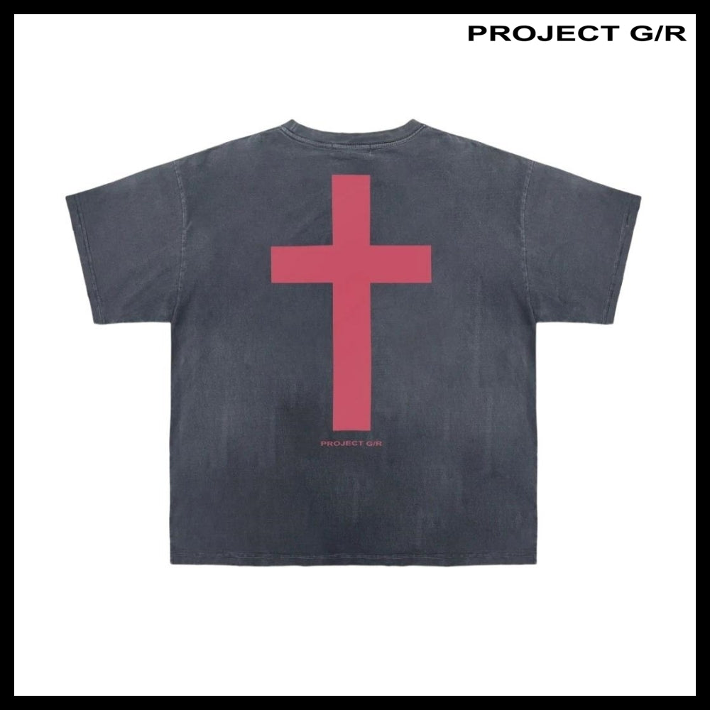 【PROJECT G/R】Sunday School Washed T-Shirt Navy