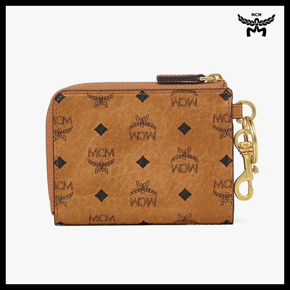 【MCM】Visetos card pouch Brown