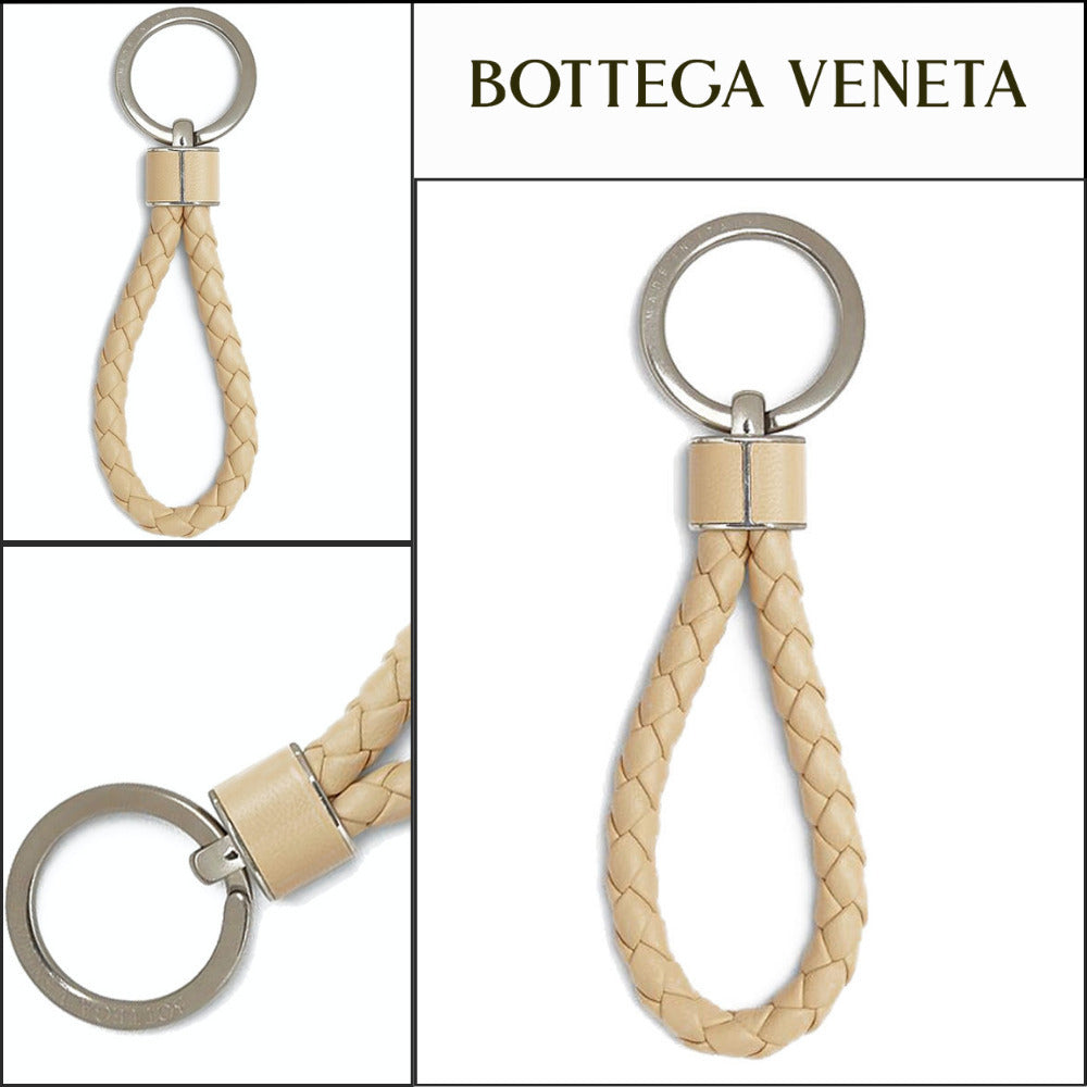 【Bottega Veneta】 Intreccio Key Ring Porridge