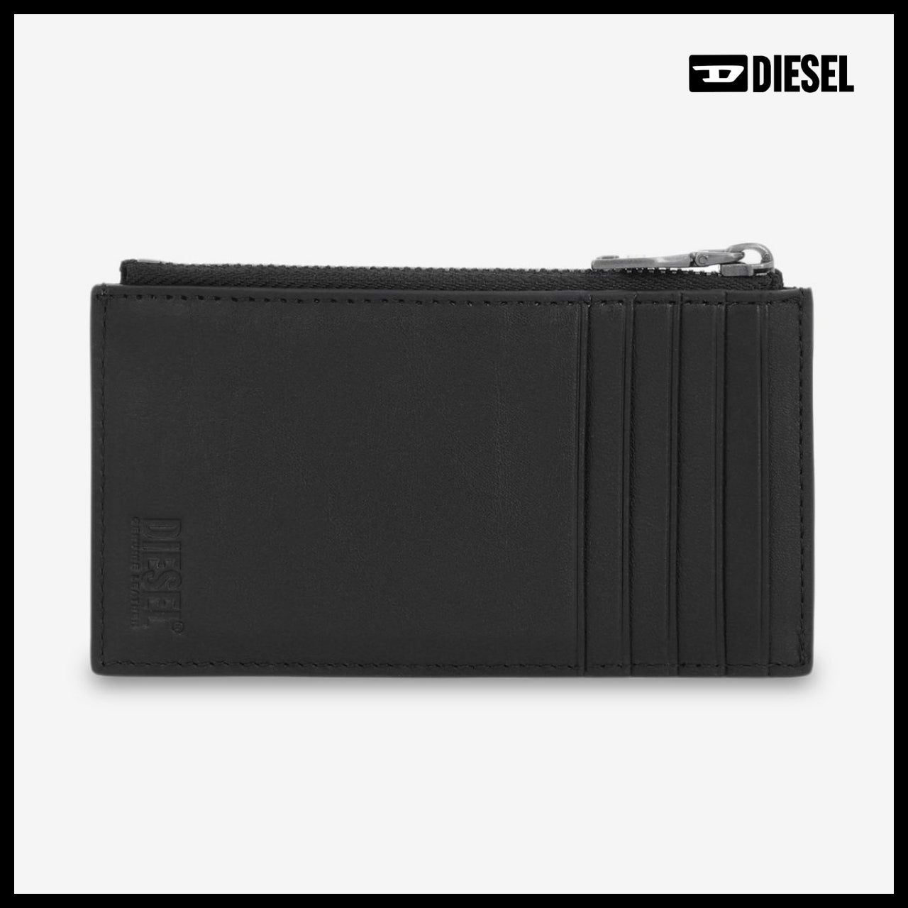 【DIESEL】Flag D III Card Holder Black