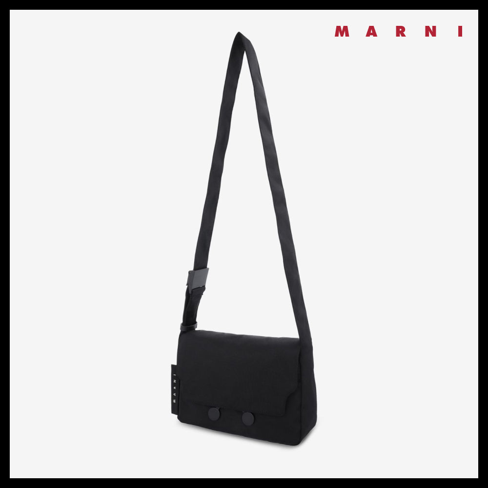 【MARNI】Small messenger crossbody bag black