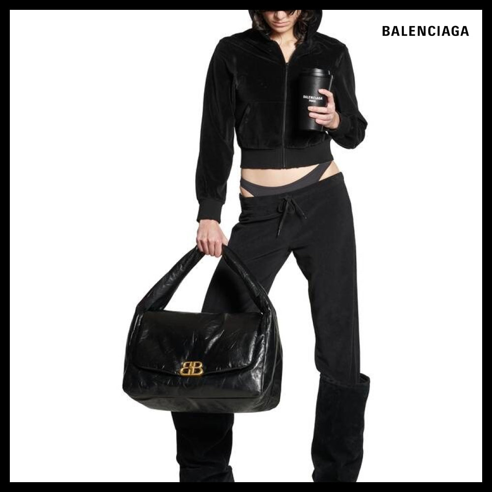 【BALENCIAGA】Monaco Large Sling Bag Black