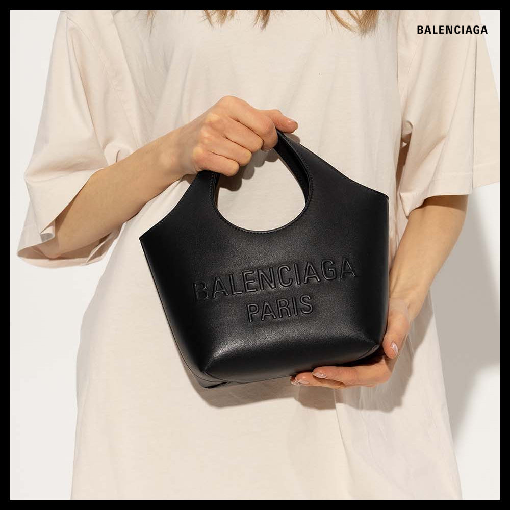 【BALENCIAGA】MARY KATE XS エンボスロゴ トートバッグ BLACK