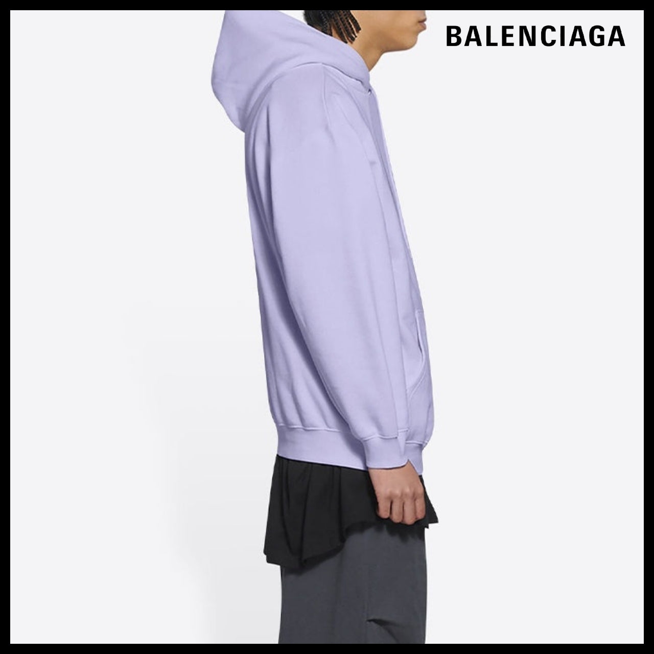 【BALENCIAGA】Purple Political Campaign Hoodie Medium Fit