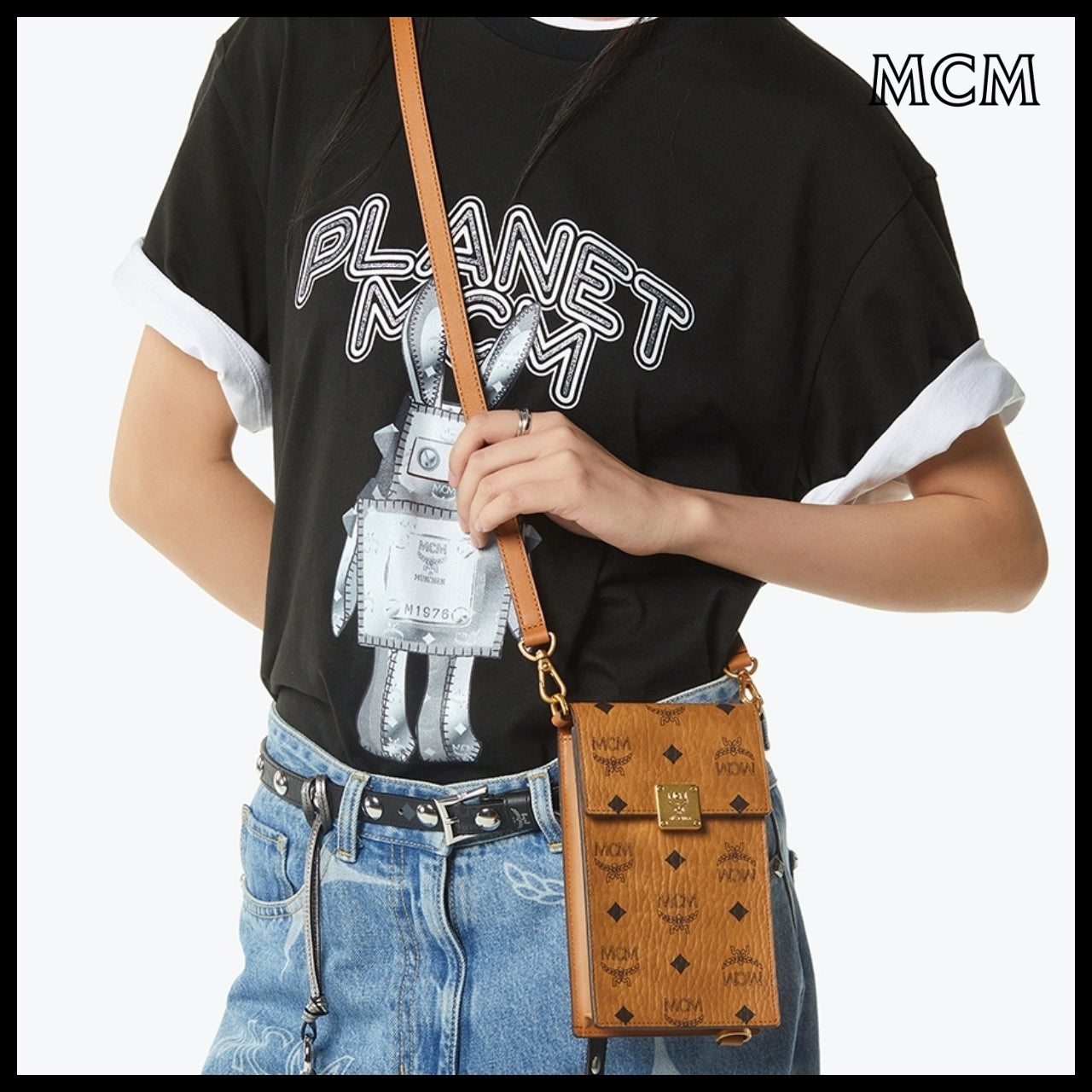 【MCM】Aren visetos phone pouch MXZGSTA11CO