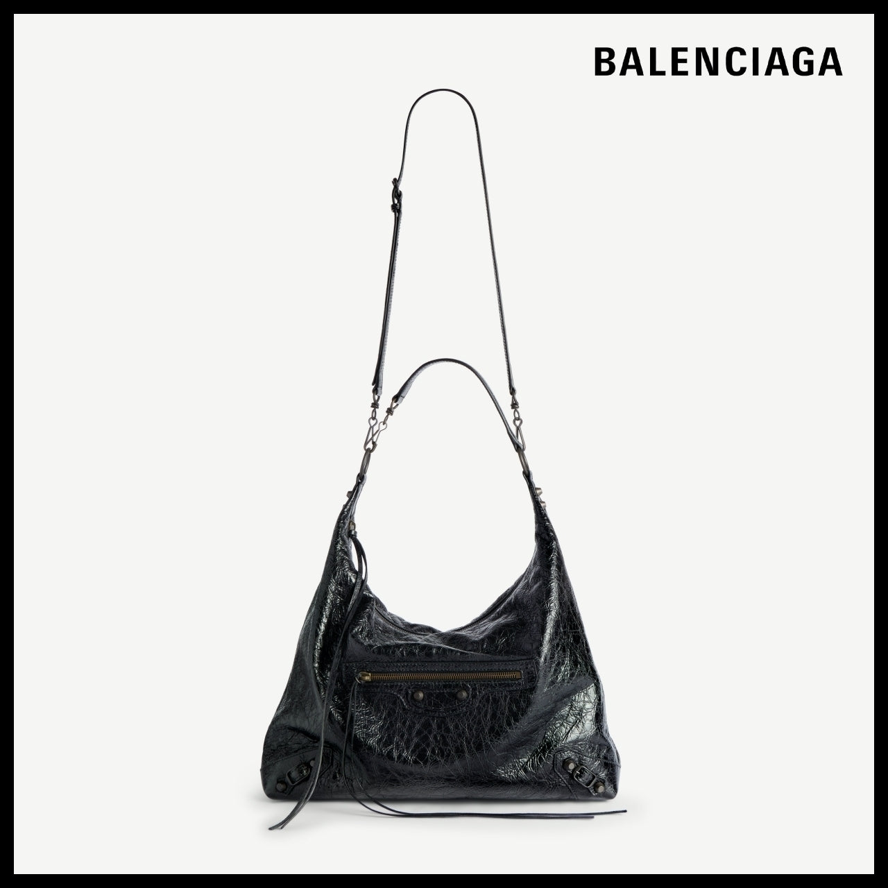 【BALENCIAGA】Le City Hobo Bag Medium Black