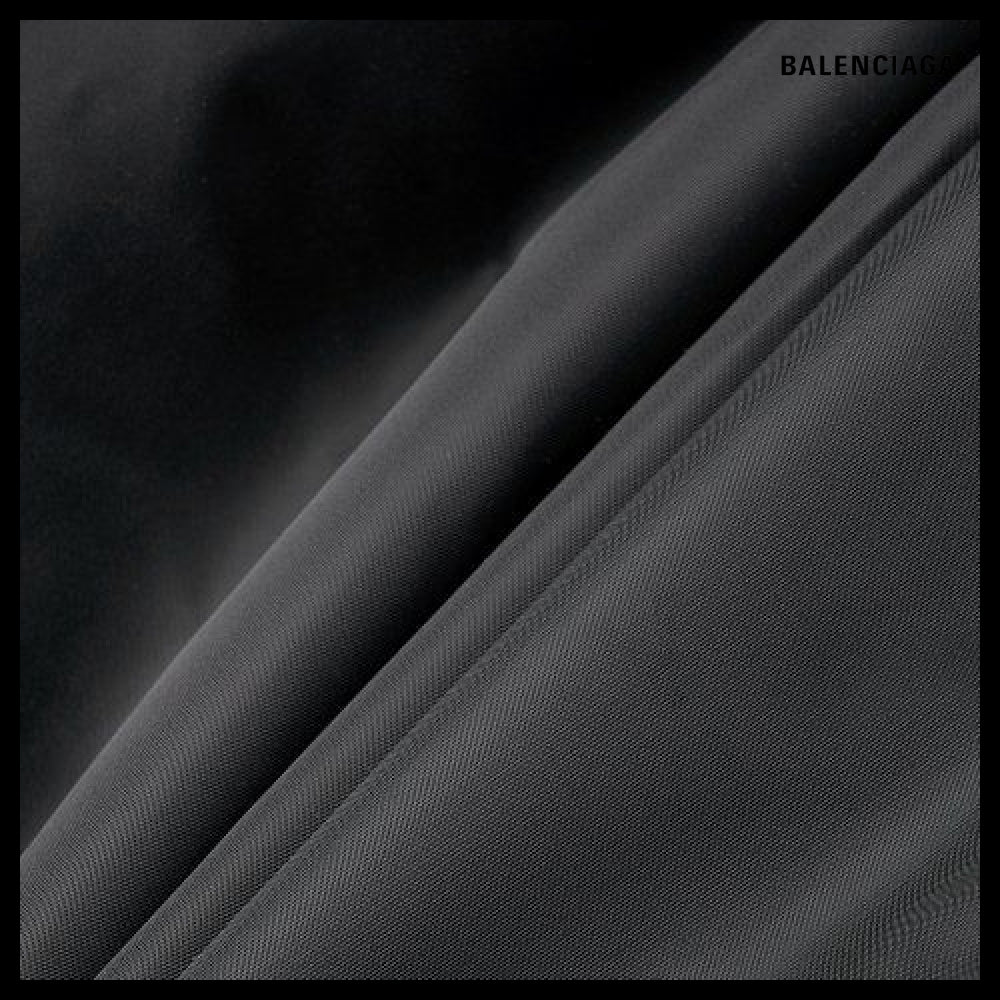 【BALENCIAGA】Sporty B Pullover Bomber Hooded Jacket Black