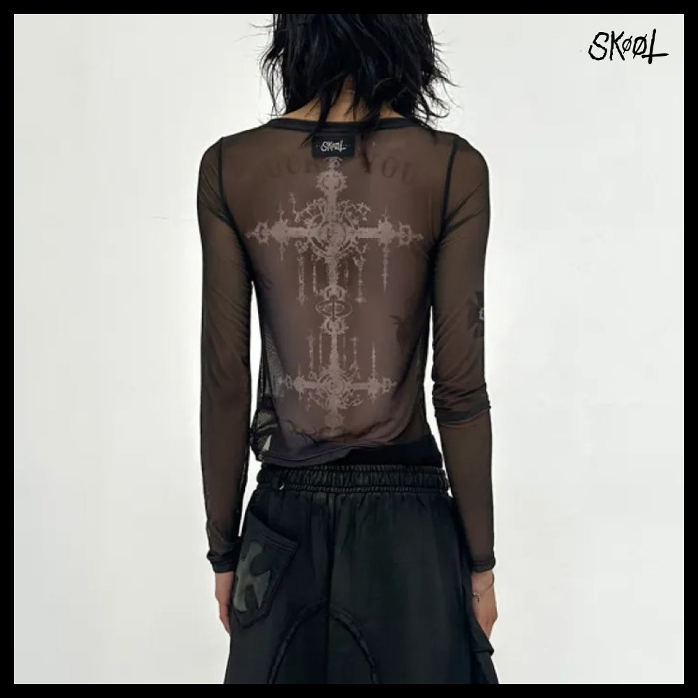【SKOOT】Facade Mesh Shirt