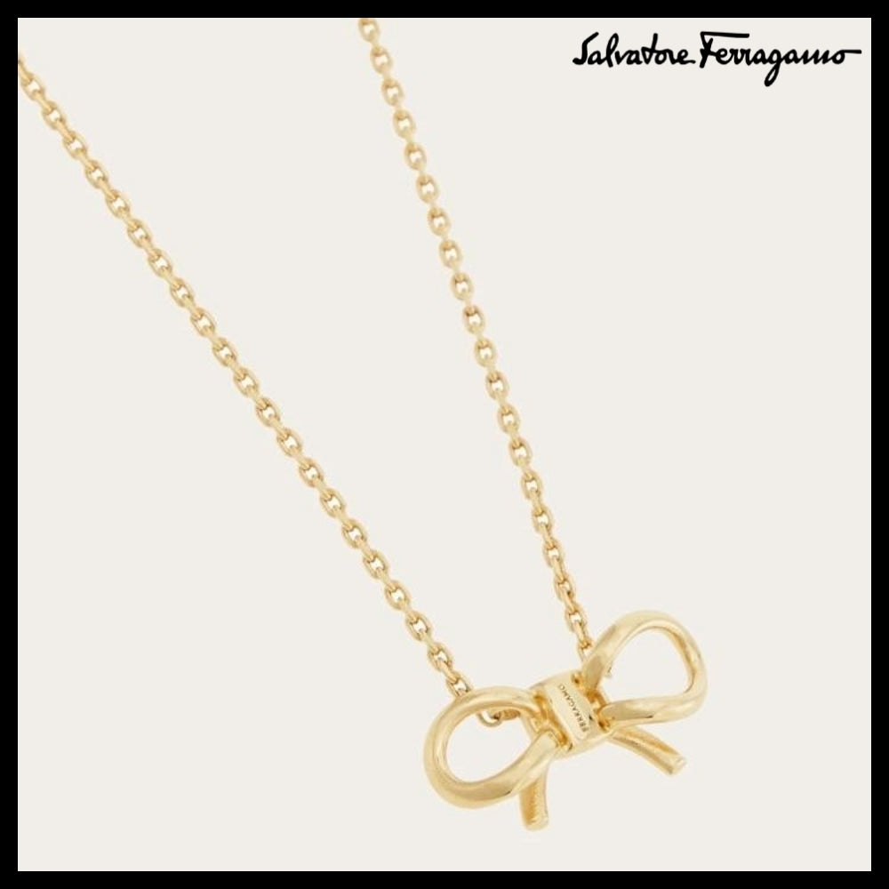 ◆SALVATORE FERRAGAMO◆Bow Pendant Necklace