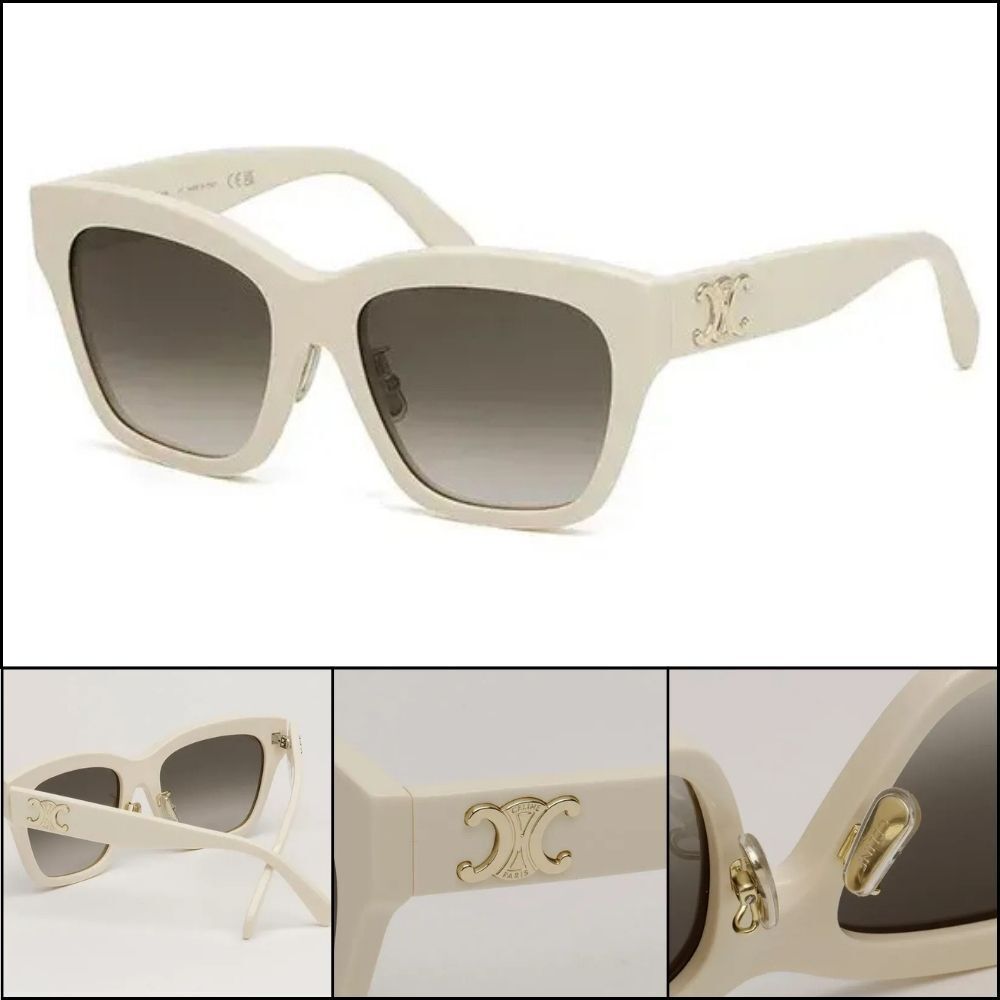 【CELINE】Butterfly Ivory Horn-Rimmed Sunglasses