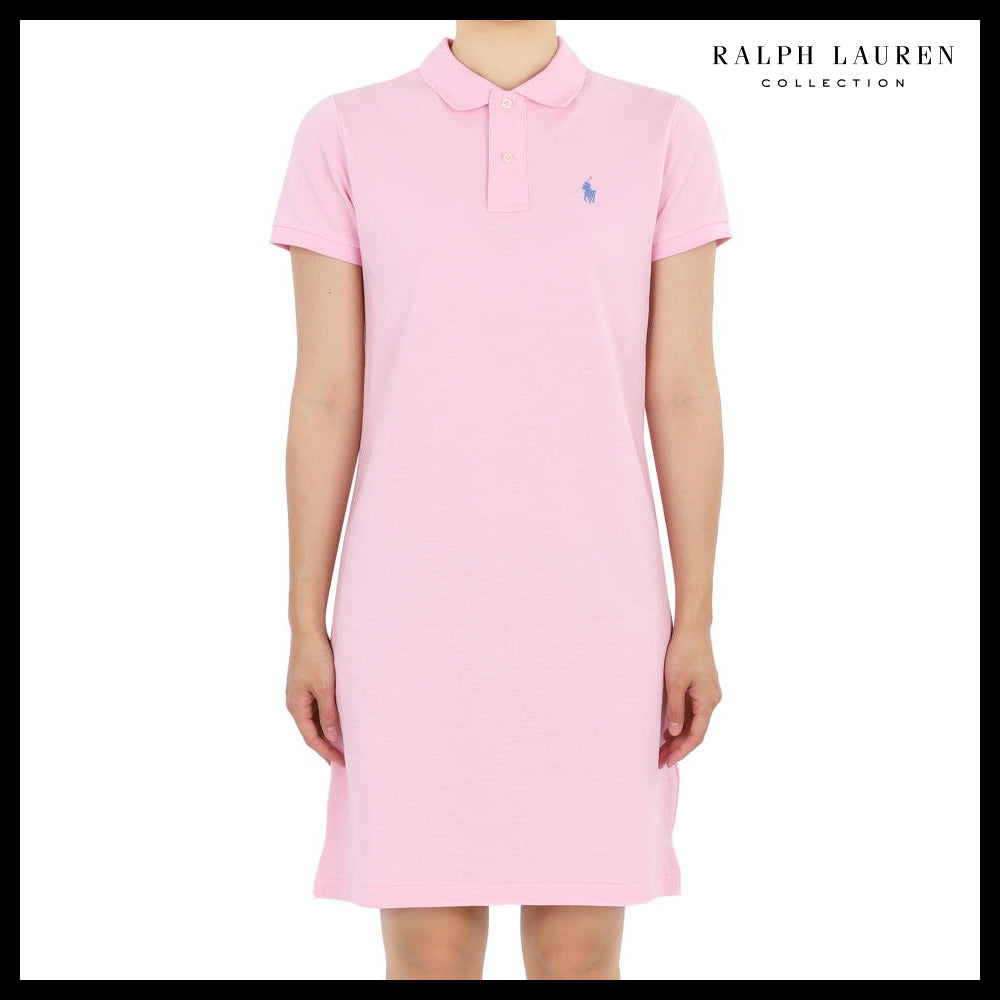 【POLO RALPH LAUREN】Pony Logo Midi Dress Pink