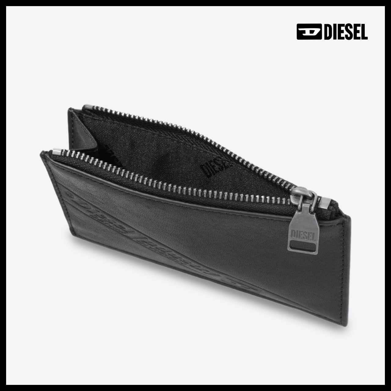 【DIESEL】Flag D III Card Holder Black