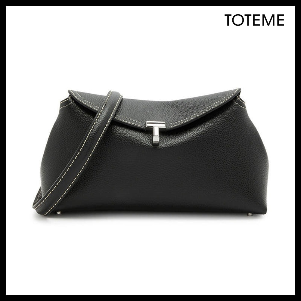 ◆TOTEME◆T-LOCK CLUTCH BLACK GRAIN