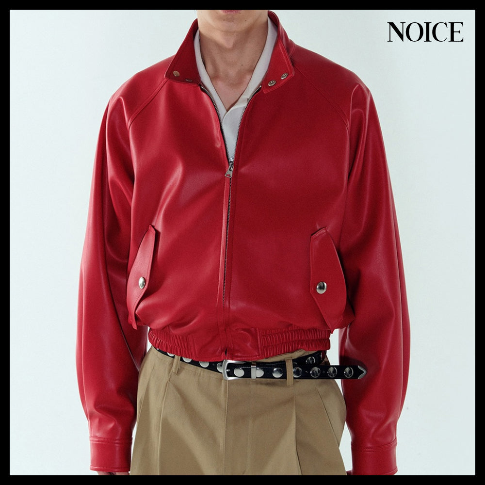 【NOICE】HARRIN ENGLISH FAUX LEATHER BLOUSON 2Colors