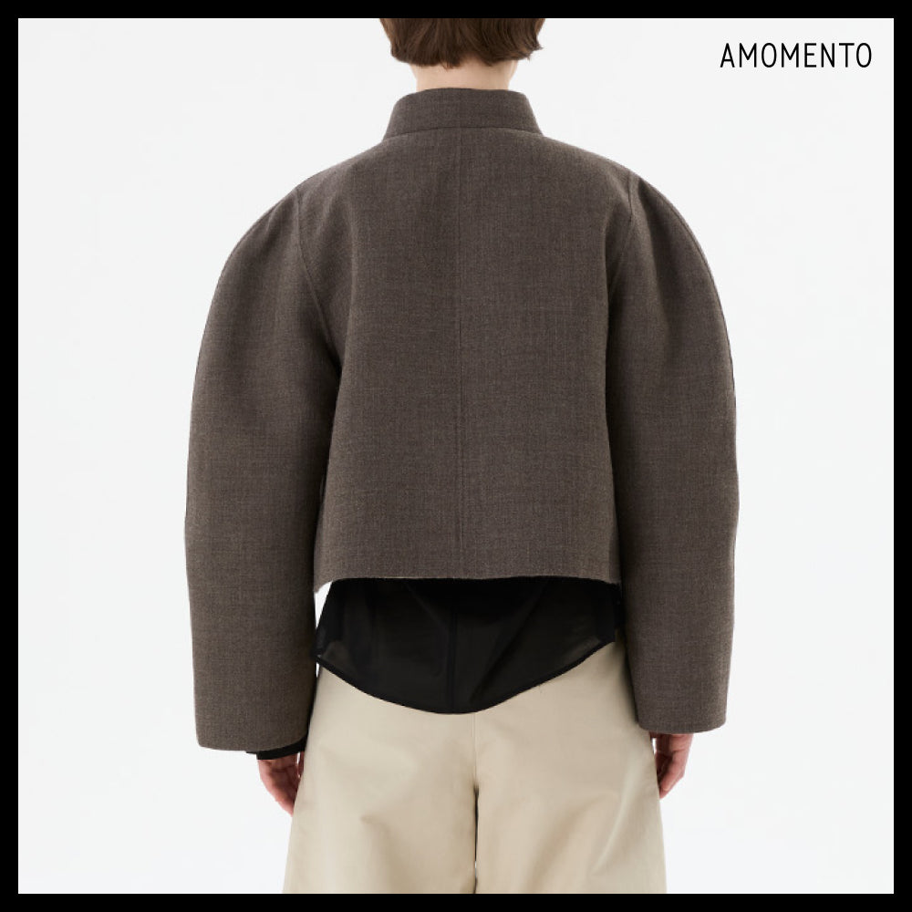 【AMOMENTO】Handmade Raglan Crop Jacket