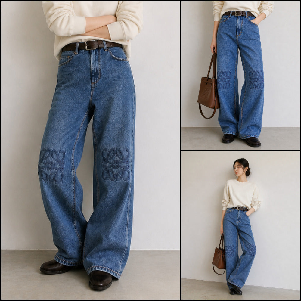 【LOEWE】Anagram Baggy Jeans