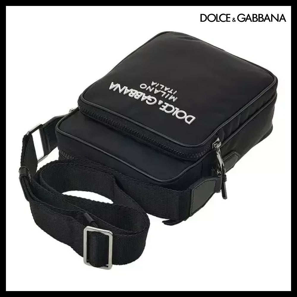 【DOLCE & GABBANA】Unisex Logo Print Crossbody Bag