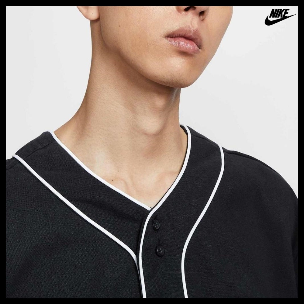 【NIKE】Life Short Sleeve Vintage Sports Top M Black White