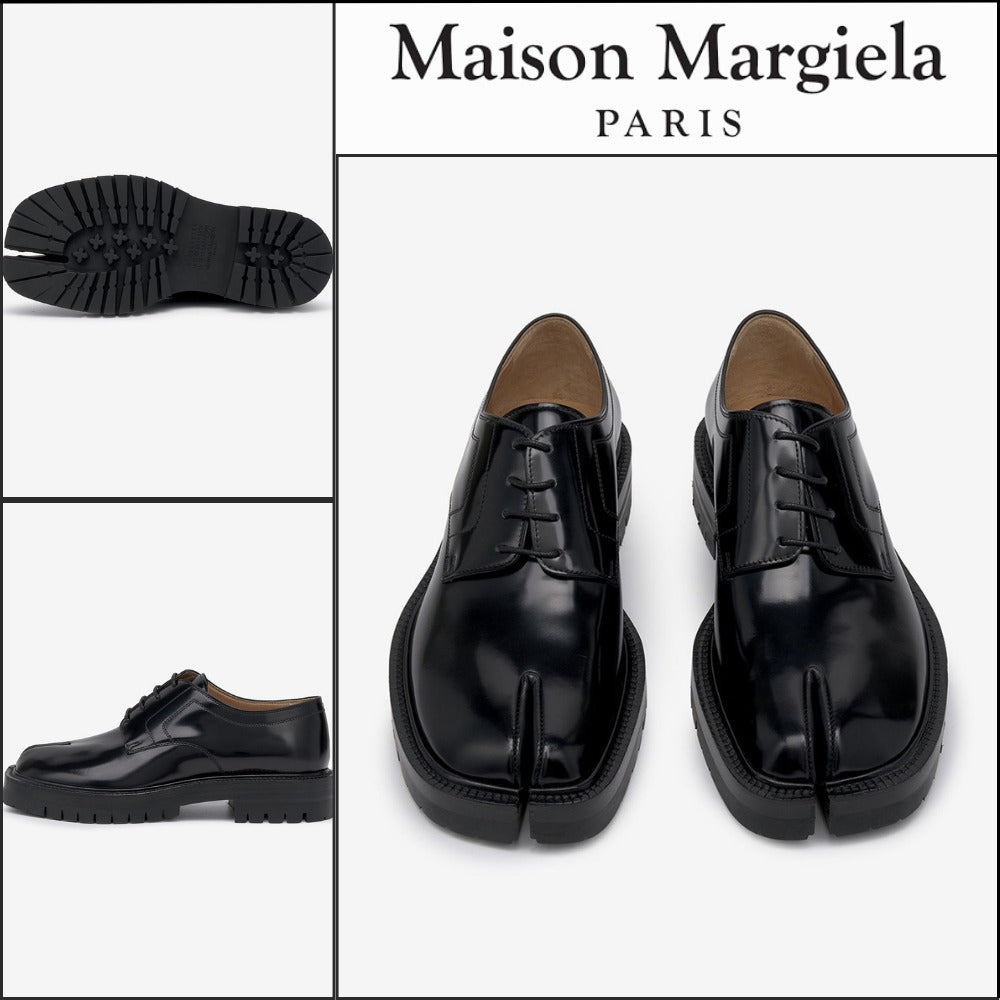 【Maison Margiela】Tabi County Lace Up Derby Shoes Black