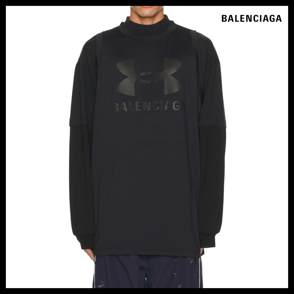 【BALENCIAGA】Under Armour Triple Layered T-Shirt Black