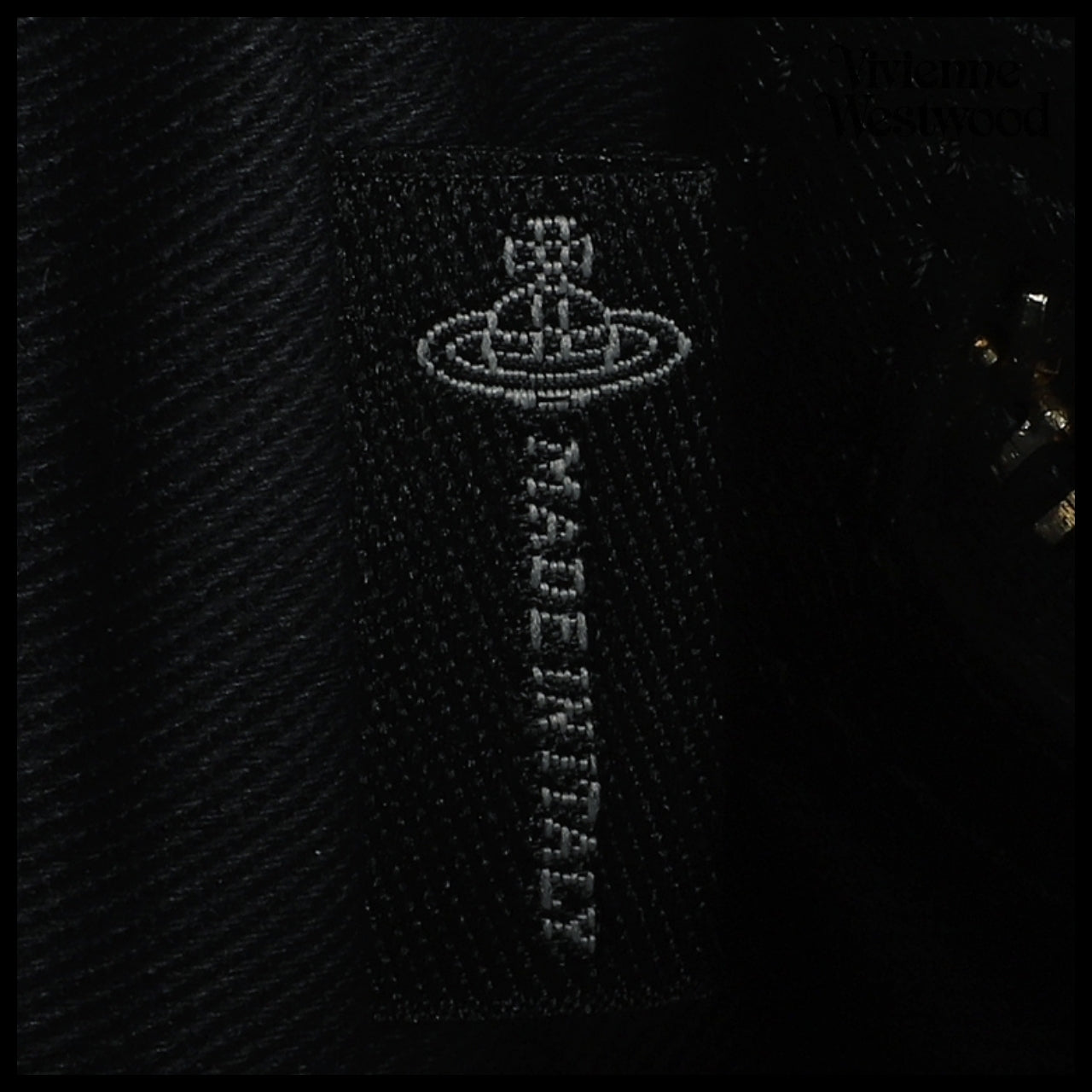 【Vivienne Westwood】Square Crossbody Bag Black Gold