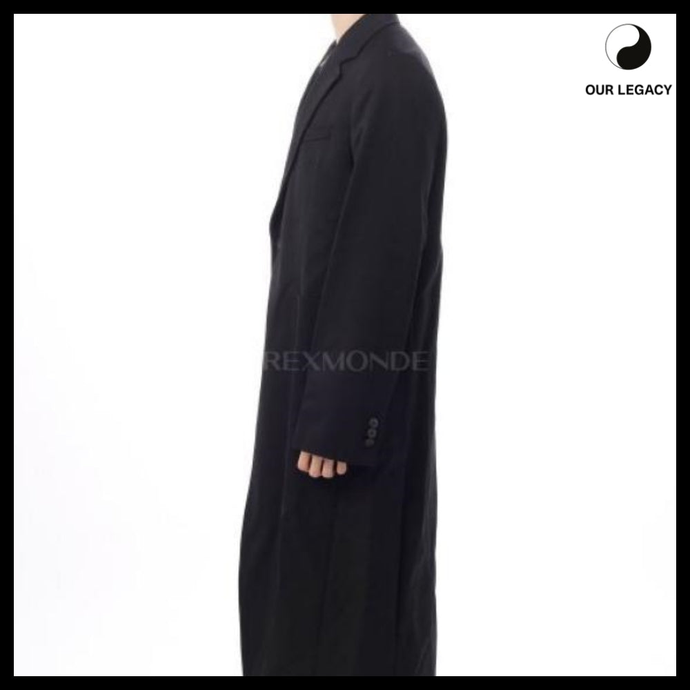◆OUR LEGACY◆25FW Robe Overcoat Onyx Black Tech Sateen