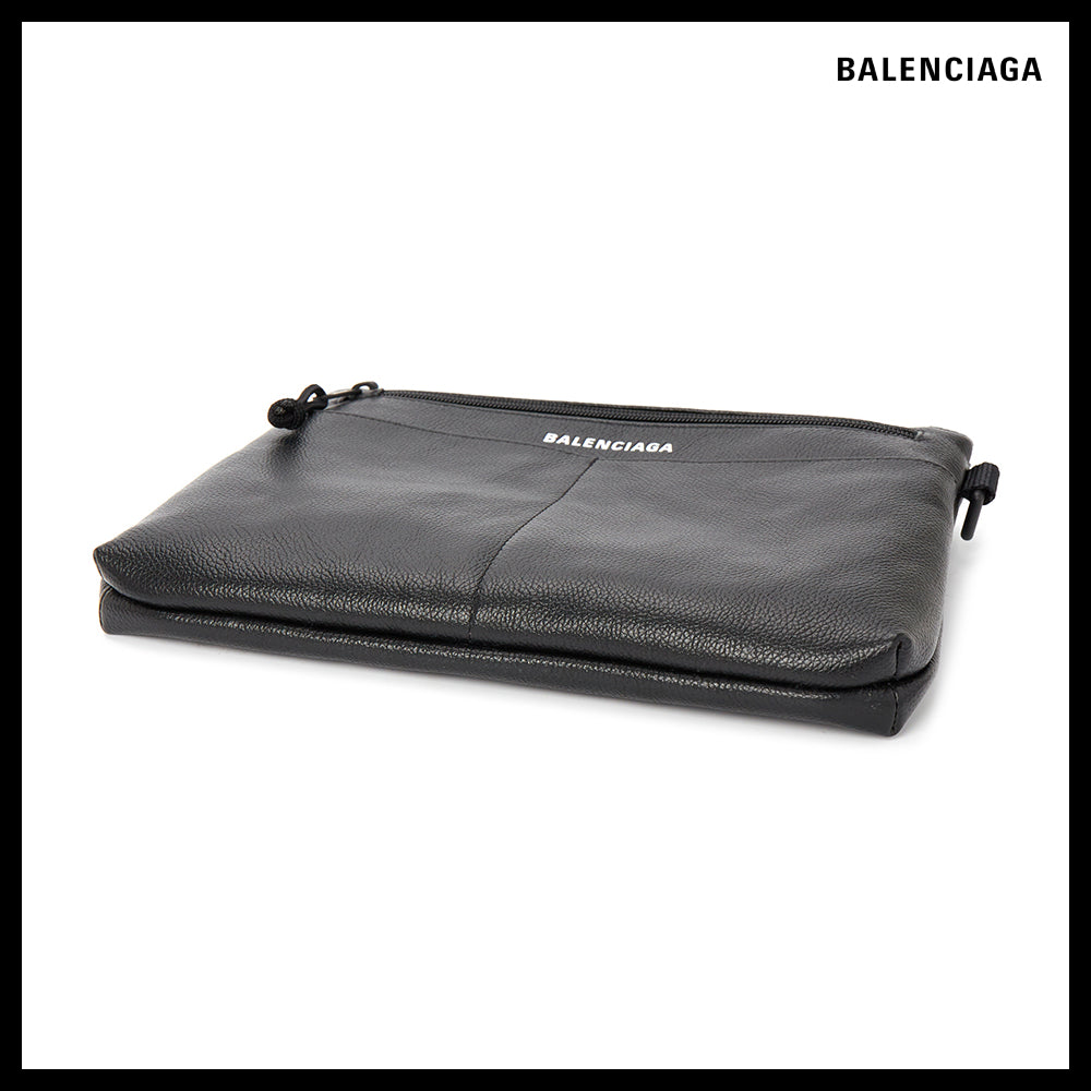 【BALENCIAGA】Logo Leather Crossbody Bag
