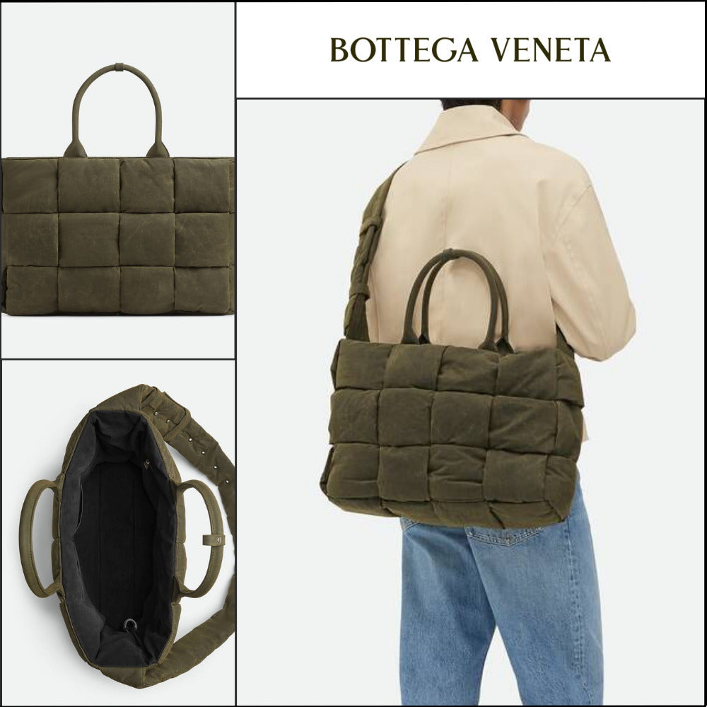 【BOTTEGA VENETA】LARGE ARCO PADDED TOTE BAG OLIVE