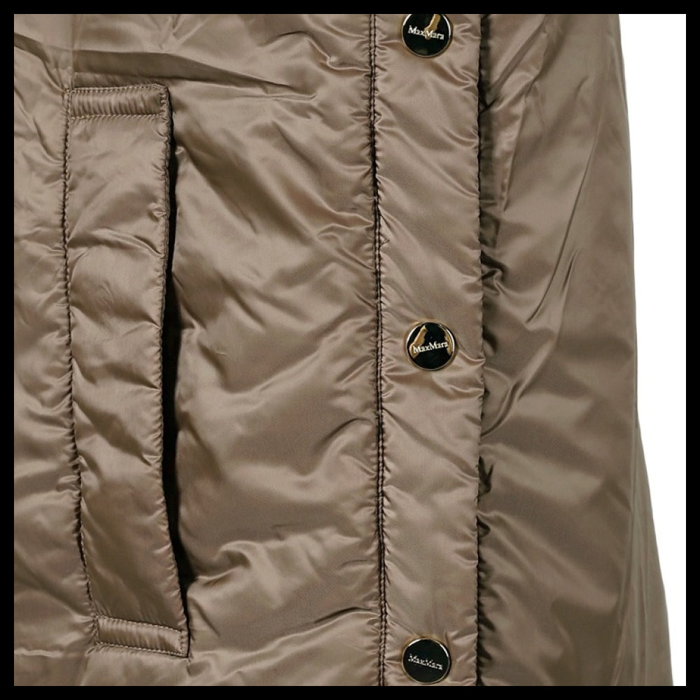 【Max Mara】Dalia Hooded Down Jacket Brown
