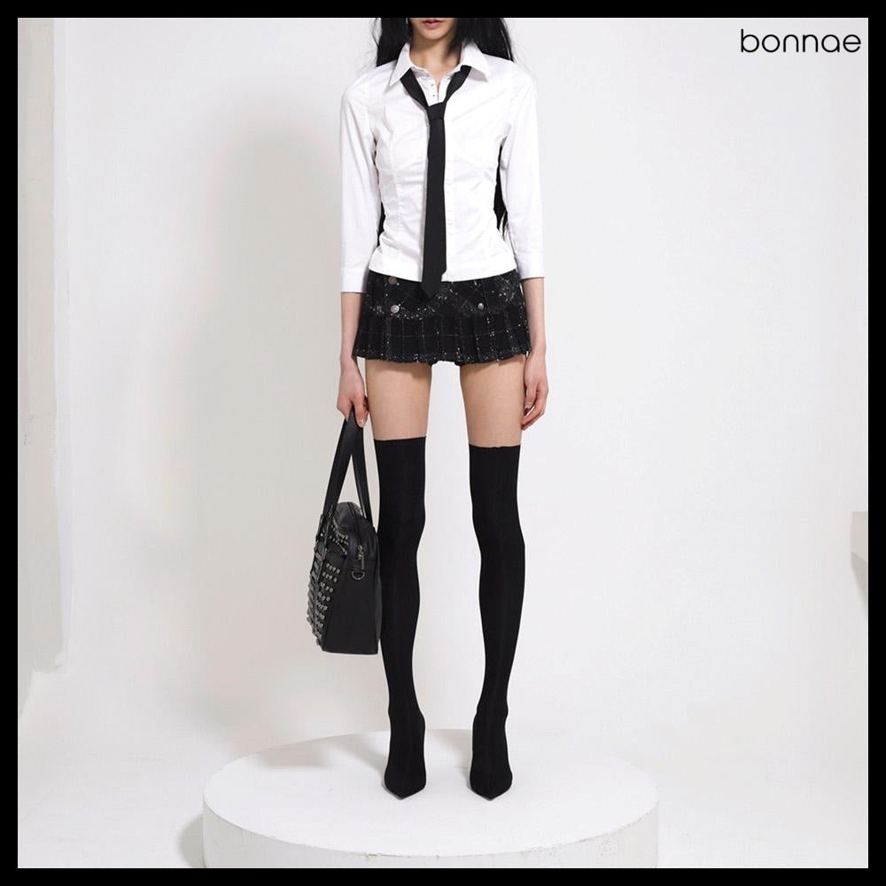 【BONNAE】Micro mini pleats skirt 2Colors