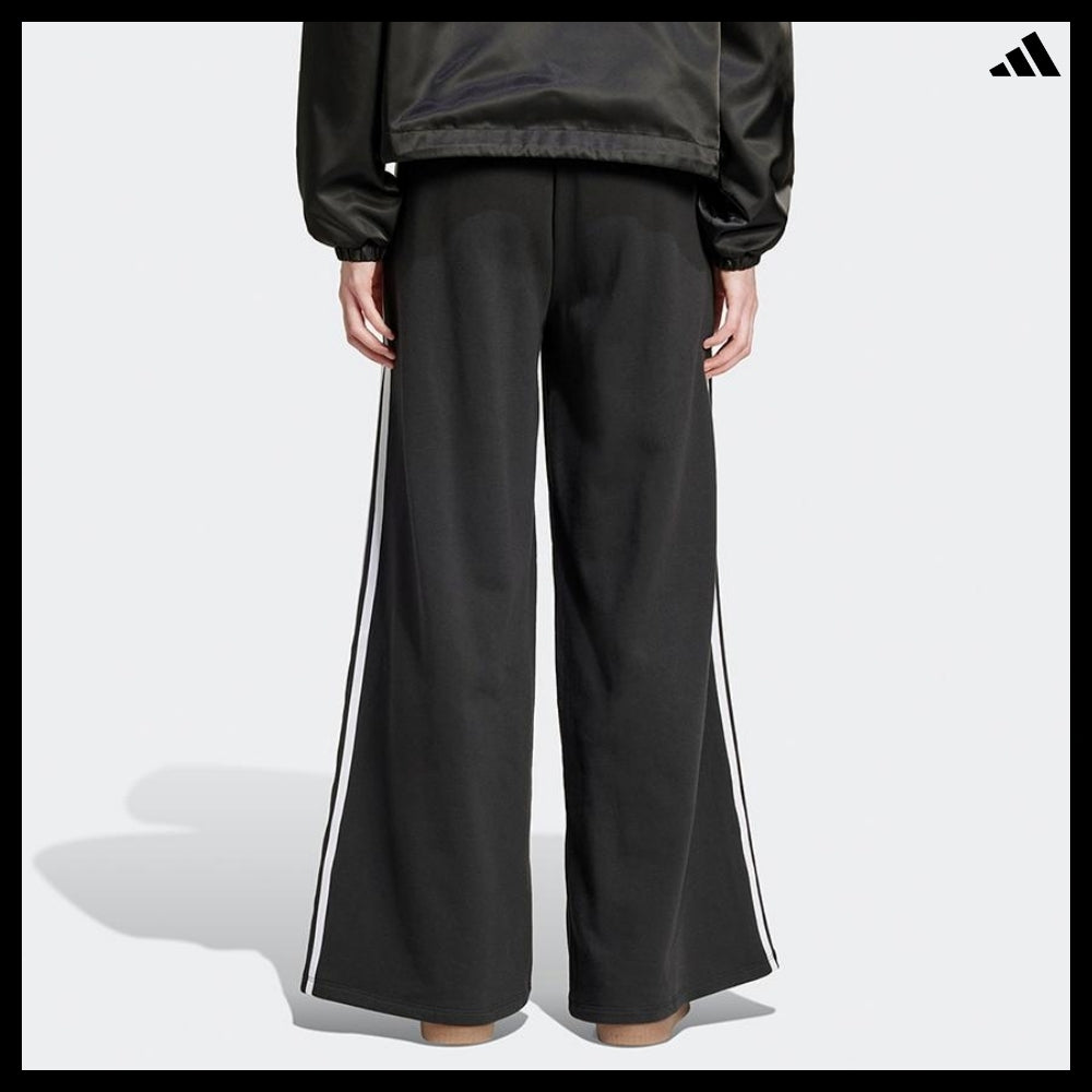 【adidas】3-Stripes Loose French Terry Wide Leg Pants