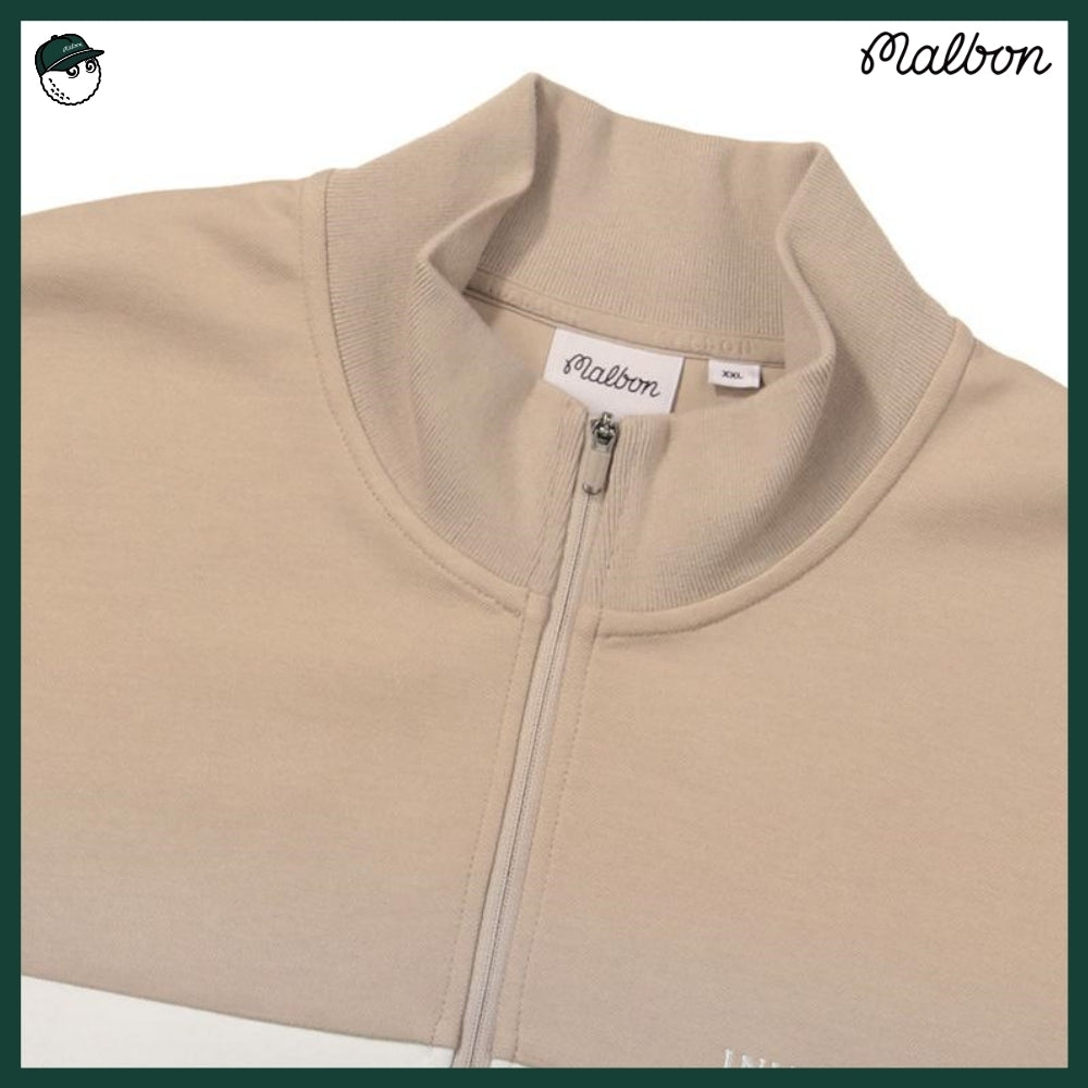 【MALBON GOLF】 AIRLY COLORED ZIP-UP MTM T-SHIRT MAN 3COLORS