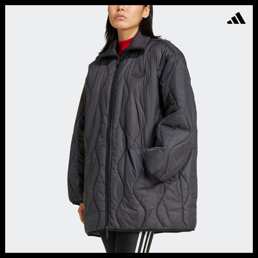 【adidas】Quilted Mid Jacket - Black