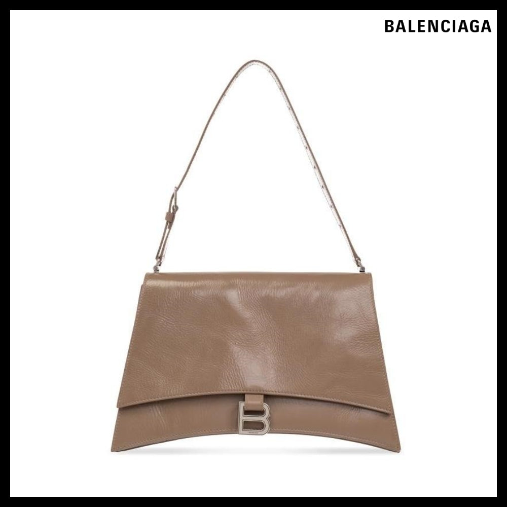 【BALENCIAGA】Crush Sling Shoulder Bag M Dark Mink Grey