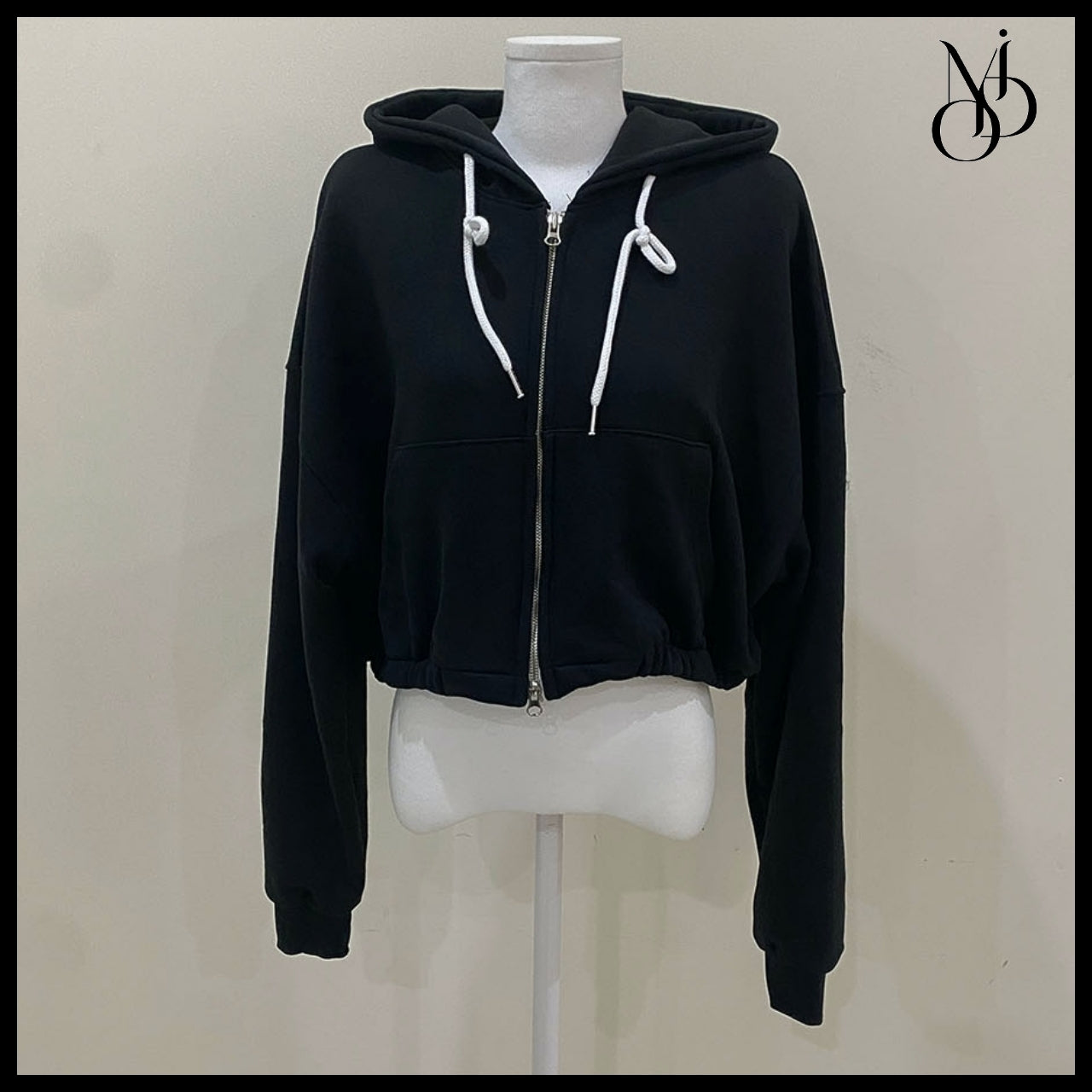 【MODIMOOD】Unisex Oversized Hoodie Two-Way Zip-Up JP