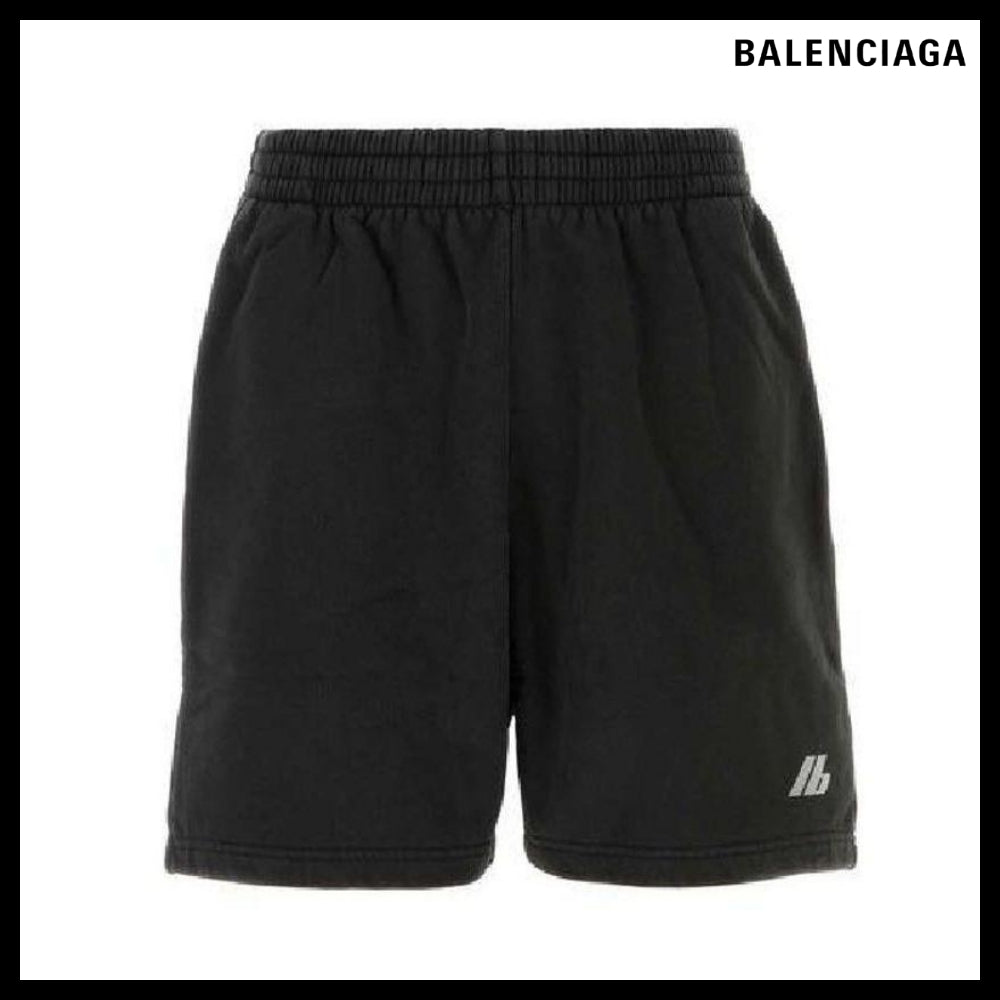 【BALENCIAGA】ロゴ プリント コットン ショーツ