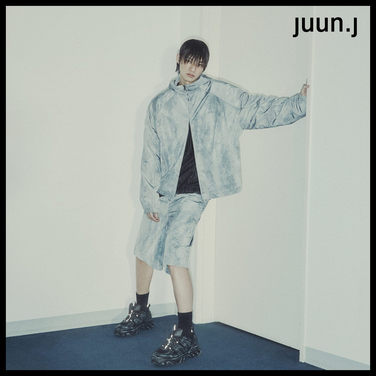 【JUUN.J】Dye Print Hood Jumper Gray